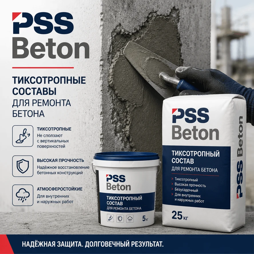 Тиксотропные составы для ремонта бетона